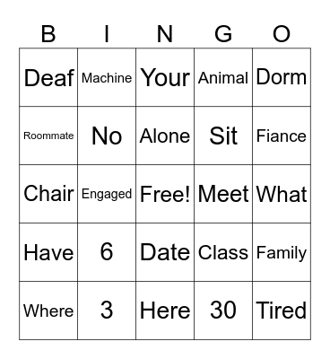 Similar Looking Signs Bingo Card