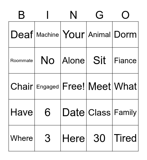 Similar Looking Signs Bingo Card