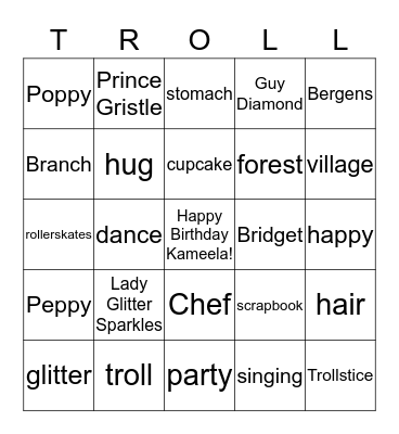 Birthday Bingo!  Bingo Card