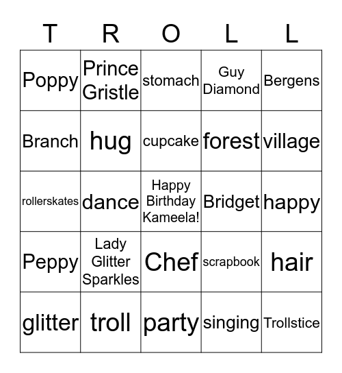 Birthday Bingo!  Bingo Card