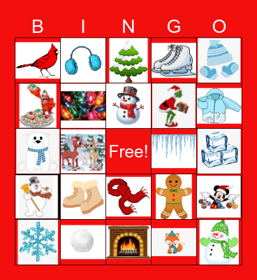 Winter Bingo Party Bingo Card