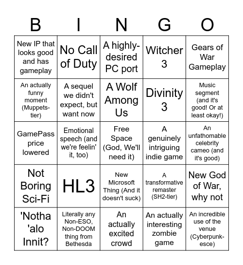 Optimism Bingo Card