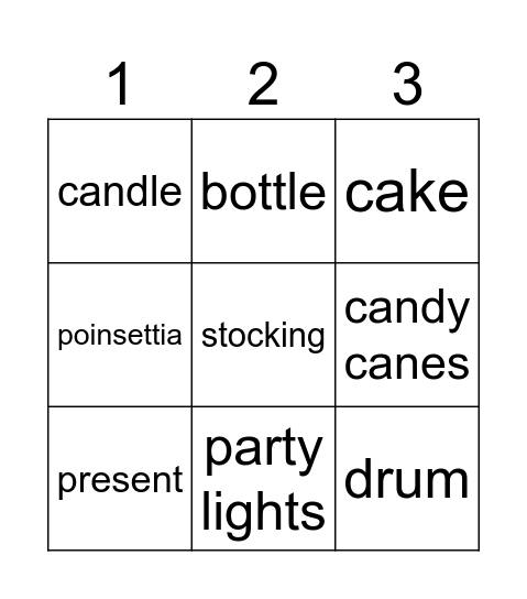 Dance into December Bingo Card