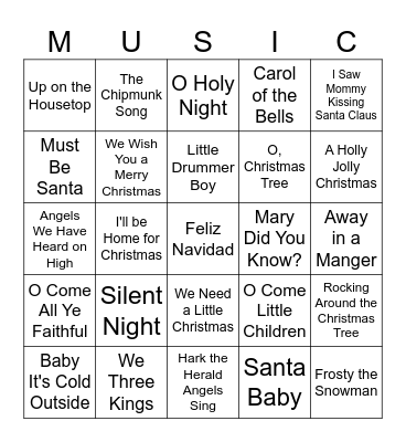Merry Christmas! Bingo Card