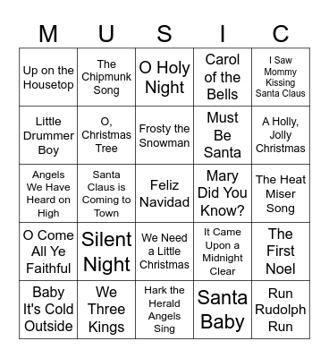 MERRY CHRISTMAS! Bingo Card