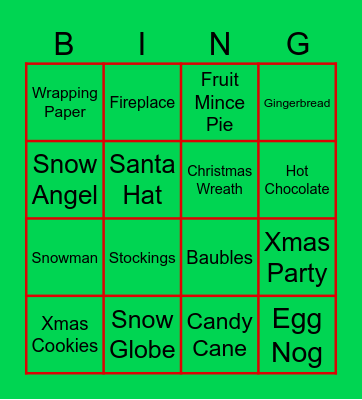 Christmas Bingo Card
