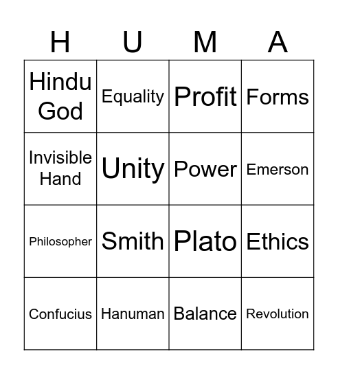 BINGO Card