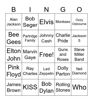 Guess Who? Bingo Card