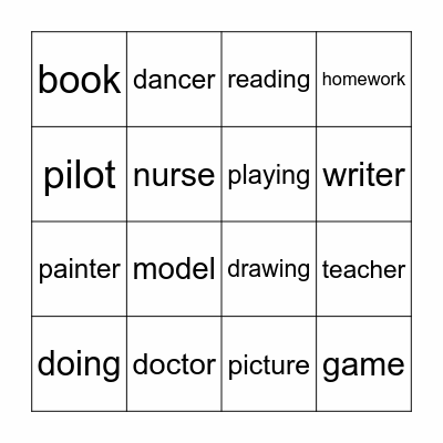4th Grade Bingo Card