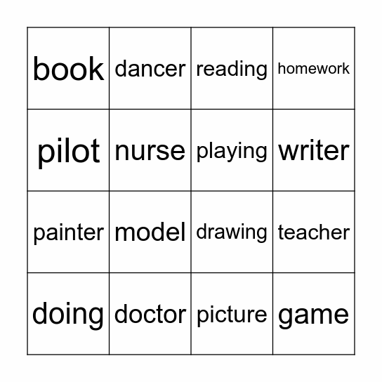 4th Grade Bingo Card