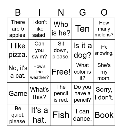 3rd Grade Review Bingo Card