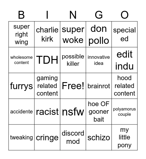 doomscroll reels Bingo Card