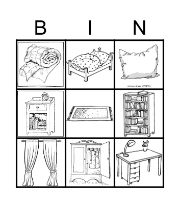 Furniture Bingo Card