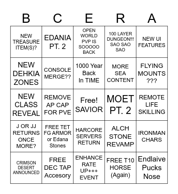 BDO CALPHEON BALL 2025 12/12-12/13 Bingo Card