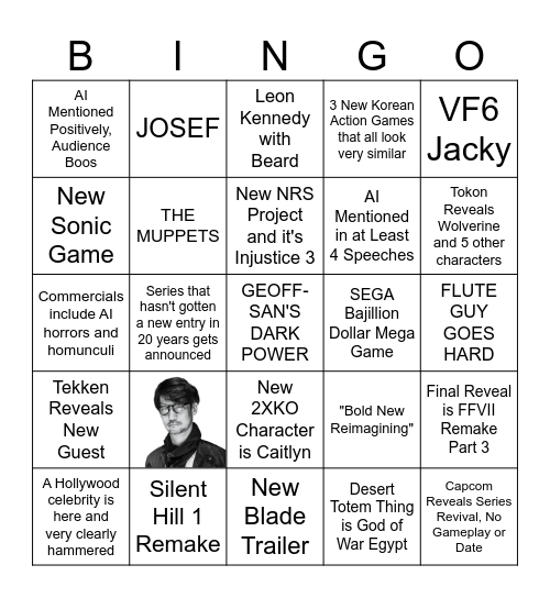 VGA 2025 Bingo Card