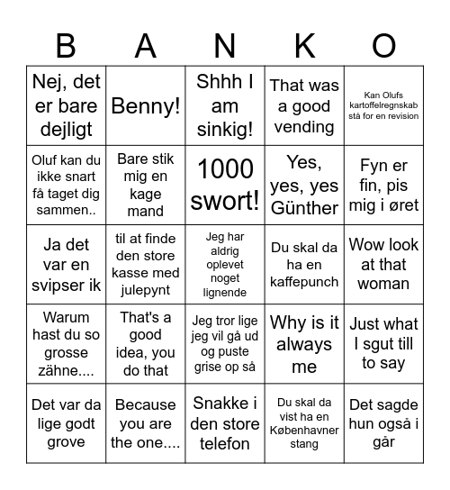 L20 The Jule Banko Bingo Card