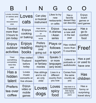 +1 Bingo Game Bingo Card