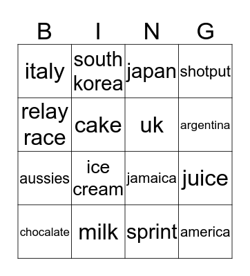 mandarin lesson bingo !!!!! Bingo Card