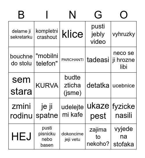 musna Bingo Card