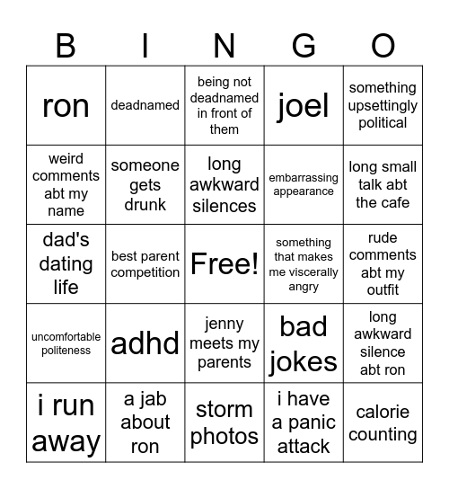 graduation bingo Card