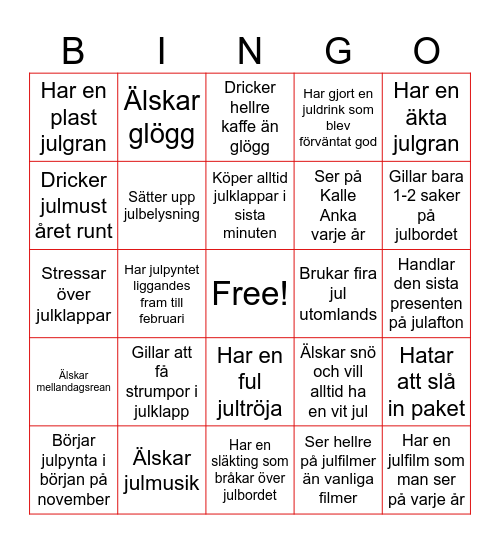 Bingo Card