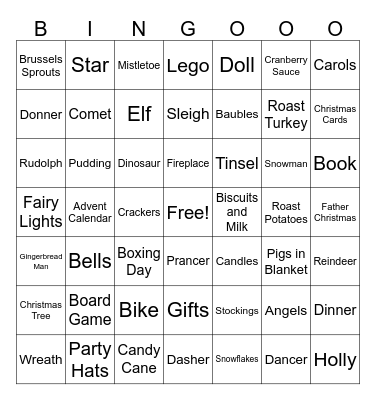 Christmas Bingo Card