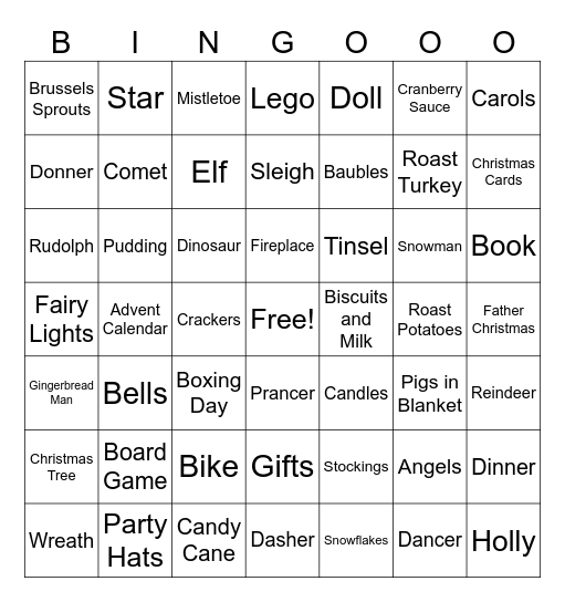 Christmas Bingo Card
