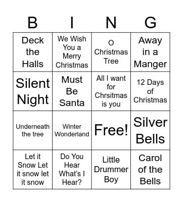 Christmas Bingo Card