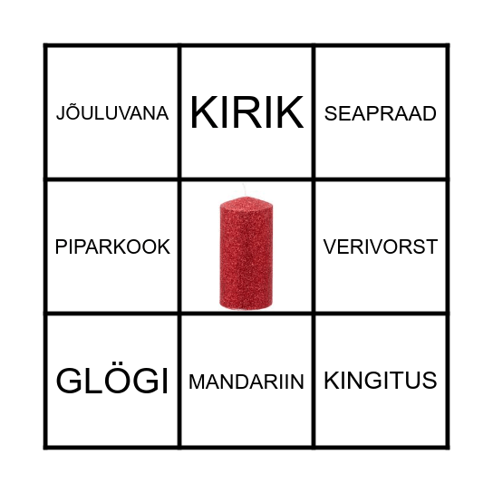 JÕULUBINGO! Bingo Card