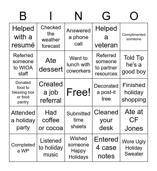 NCWorks Surry Bingo Card