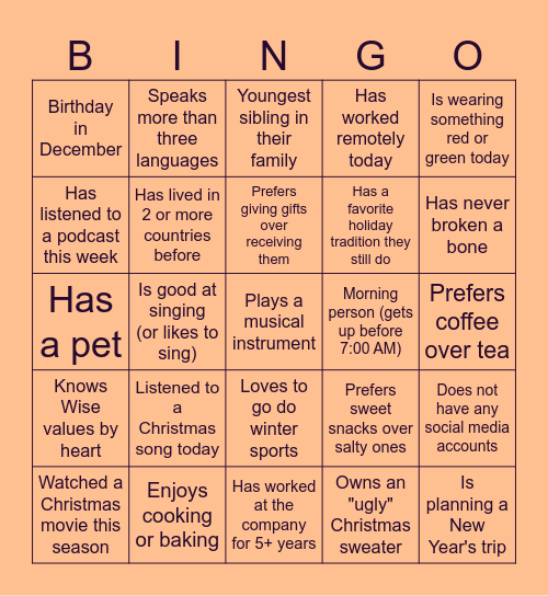 🎄 TGS CHRISTMAS PARTY 🎄 Bingo Card