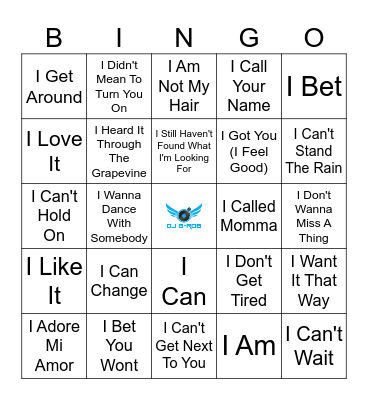 I.Songs Bingo Card