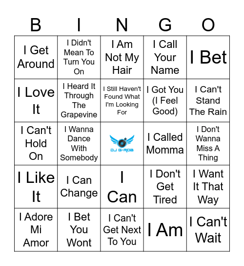 I.Songs Bingo Card