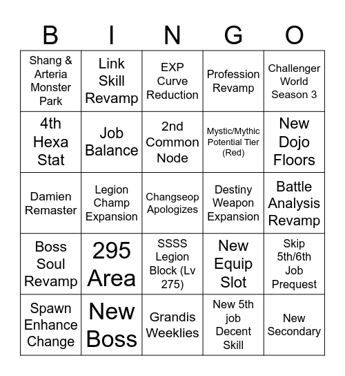 KMS Crown Winter Showcase Bingo Card