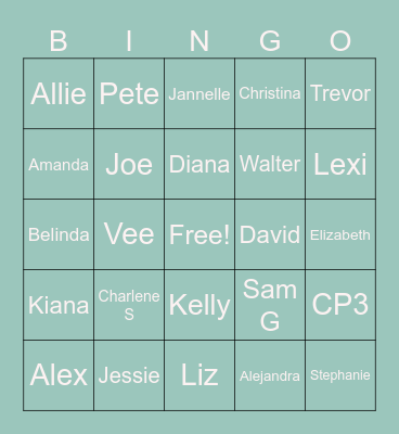 Notice Team! Bingo Card