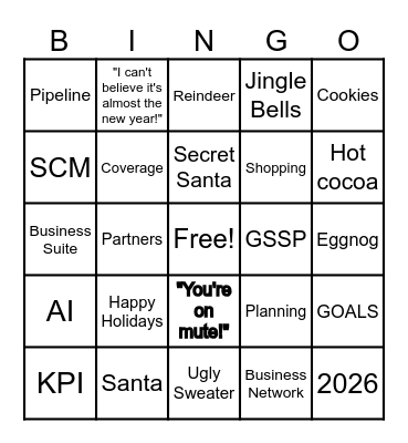 PES Supply Chain Management BINGO Card