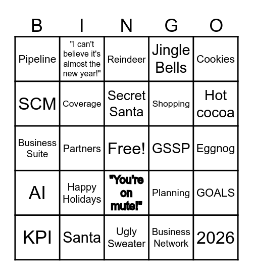 PES Supply Chain Management BINGO Card