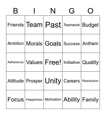 NEW YEAR Bingo Card