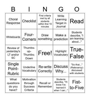 Bingo Card