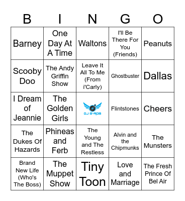 TV Theme 2 Bingo Card