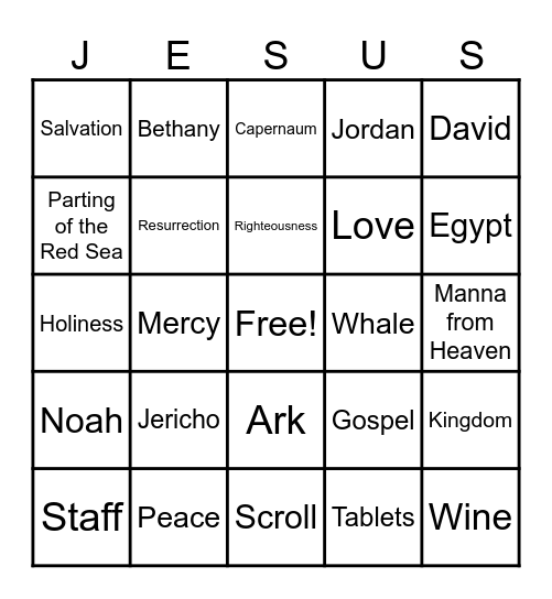 Family Day 2025 Bingo Card