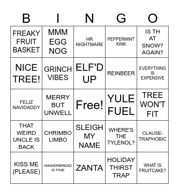 CHRISTMAS BINGO BABY! Bingo Card