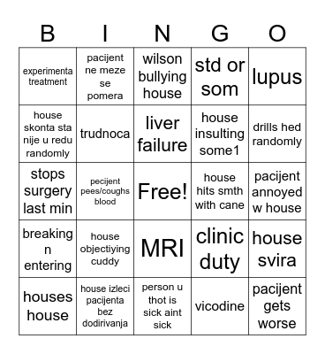 mista house Bingo Card