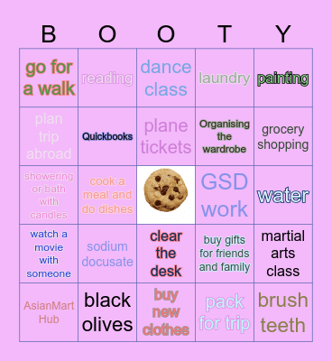 Essential Items Bingo Card