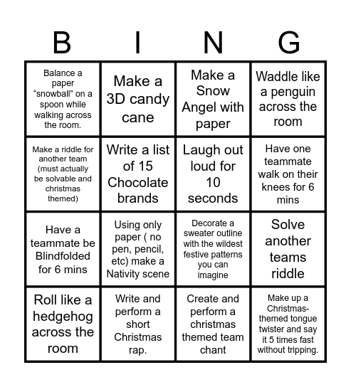 TT Christmas bingo 2 Bingo Card