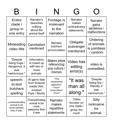 Going for that AI Sludge Bingo. Bingo Card