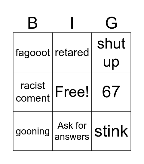 What grant says Bingo Card