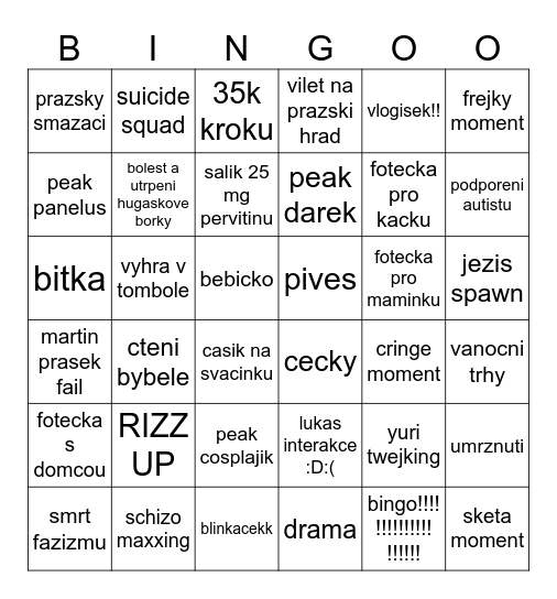 bingosak Bingo Card