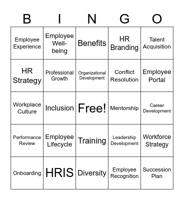 HR Bingo Card