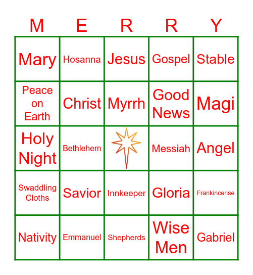 Christmas BINGO Card